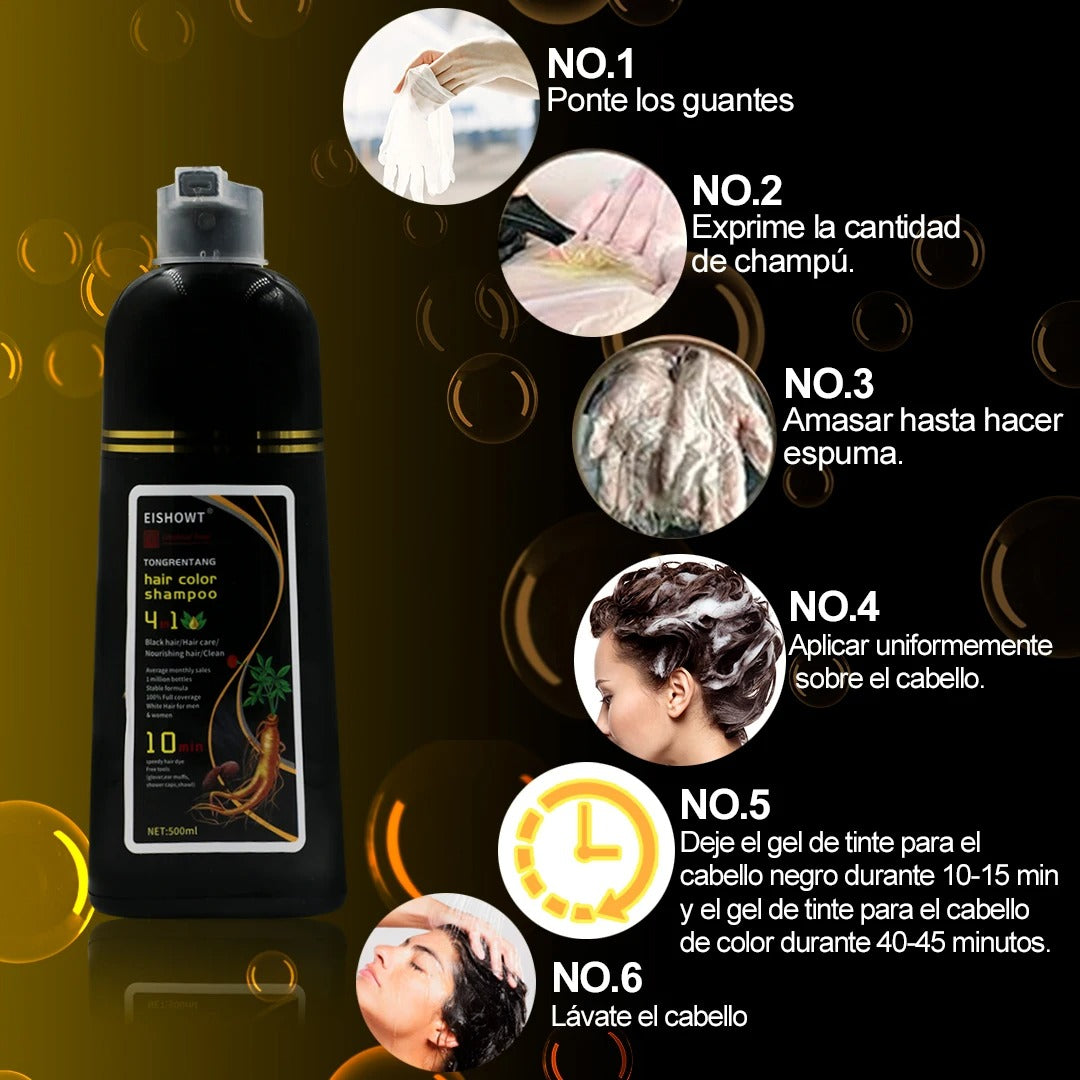 ColorBoost Shampoo - realza el color de tu cabello al instante. Coloración rápida y natural. ENVÍO GRATIS