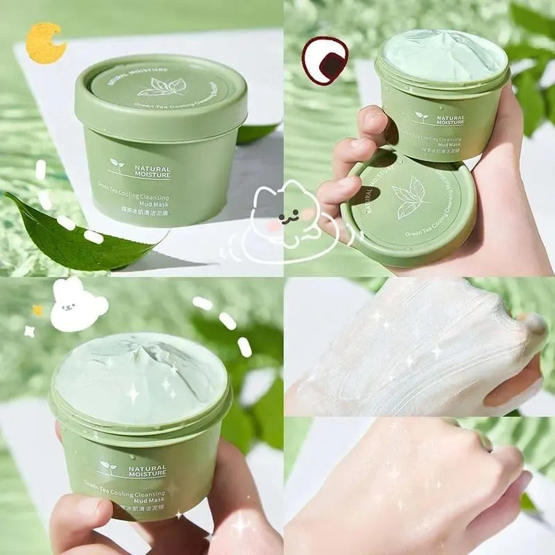 Mascarilla de hielo profesional, detox con arcillas naturales y extractos botánicos💚.                ENVÍO GRATIS